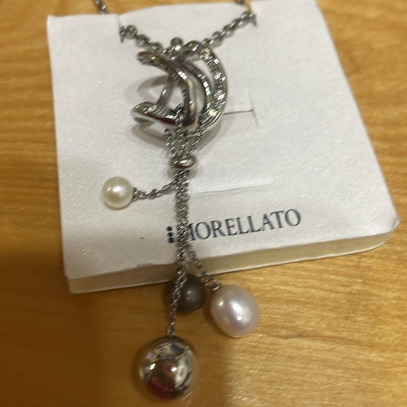 Morellato silver necklace and pearl charm pendant - Picture 4 of 4